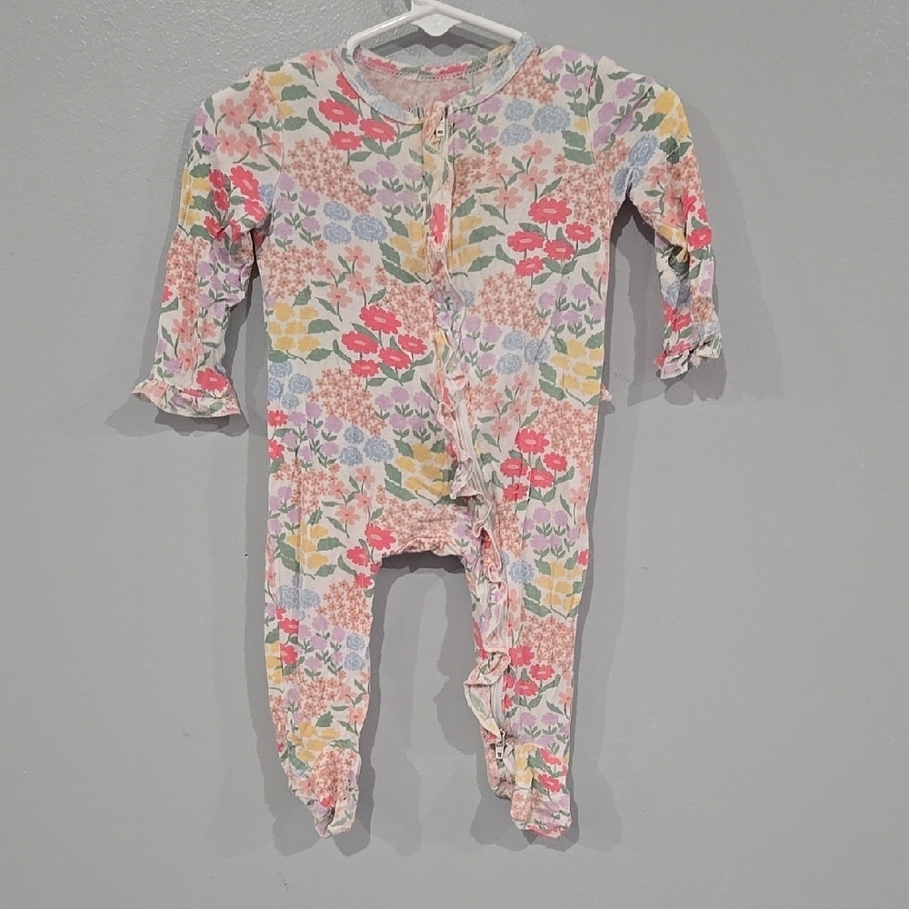 NOT FOR SALE HAS SOLD Little Me Pink and Red Floral Footies